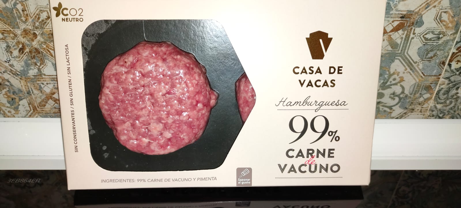hamburguesa 99% carne de vaca